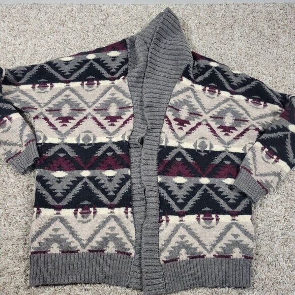 American Eagle Sweater Womens Medium Multicolor Aztec Cardigan Knit - Picture 8 of 8